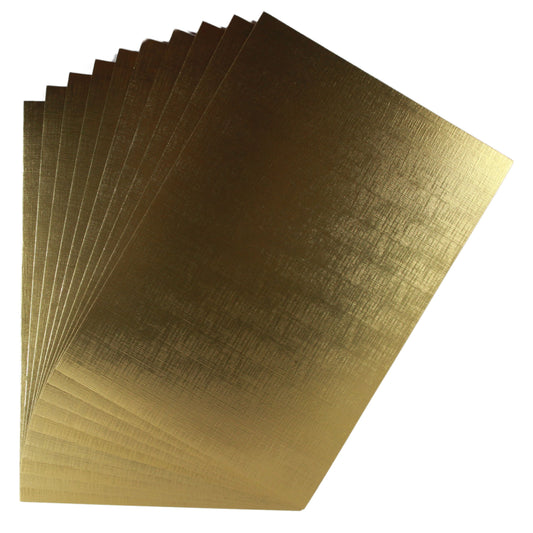 200gsm Gold Linen foil card • A4•