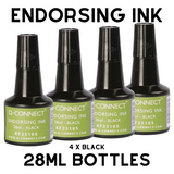 Ink Pad  Re-inking Ink 4x 28ml Black