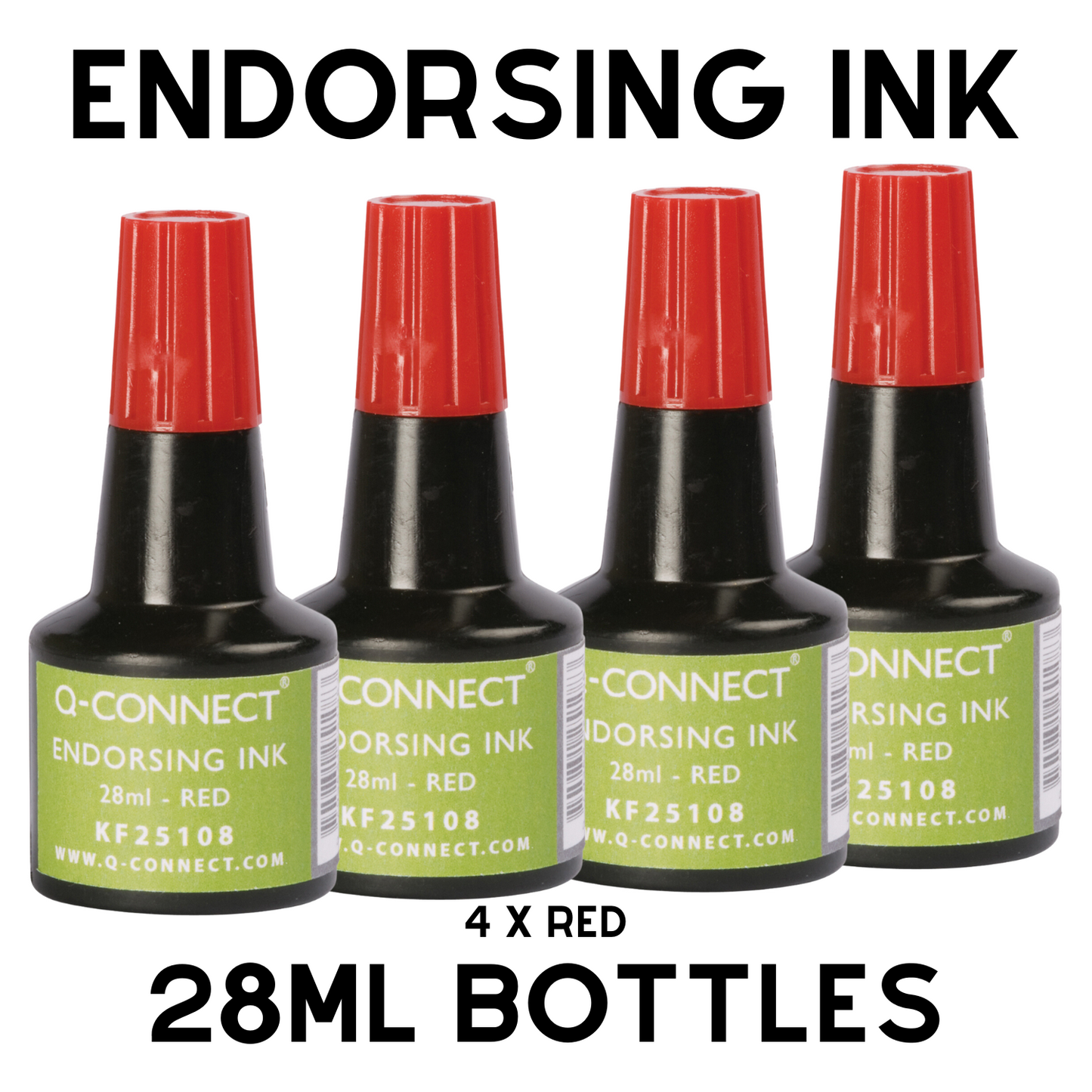 Ink Pad  Re-inking Ink 4x 28ml Red