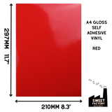 Self-Adhesive Gloss Vinyl • by the metre  • 610mm wide  • A5 samples available