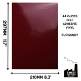 Self-Adhesive Gloss Vinyl • by the metre  • 610mm wide  • A5 samples available