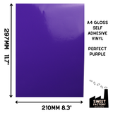 Self-Adhesive Gloss Vinyl • by the metre  • 610mm wide  • A5 samples available