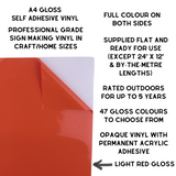 Self-Adhesive Gloss Vinyl • by the metre  • 610mm wide  • A5 samples available
