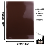 Self-Adhesive Gloss Vinyl • by the metre  • 610mm wide  • A5 samples available