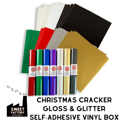 Christmas Cracker Selection Box Premium Self adhesive vinyl  •  12" x 12"  •  Matte or Gloss  •  35 sheets