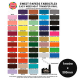 FabricFLEX Heat Transfer Vinyl • 1 metre x 500mm wide • 55 colours to choose from