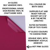 Self-Adhesive Gloss Vinyl • by the metre  • 610mm wide  • A5 samples available