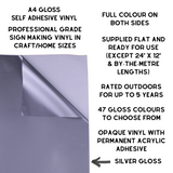 Self-Adhesive Gloss Vinyl • by the metre  • 610mm wide  • A5 samples available