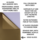 Self-Adhesive Gloss Vinyl • by the metre  • 610mm wide  • A5 samples available
