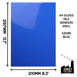 Self-Adhesive Gloss Vinyl • by the metre  • 610mm wide  • A5 samples available