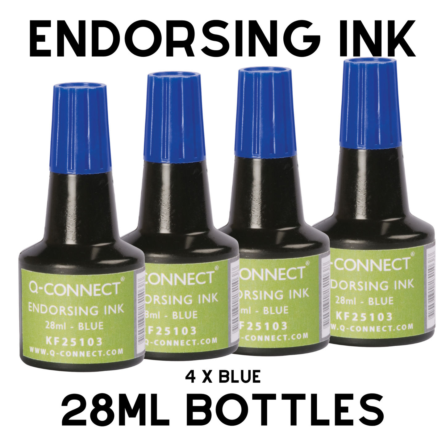 Ink Pad  Re-inking Ink 4x 28ml Blue