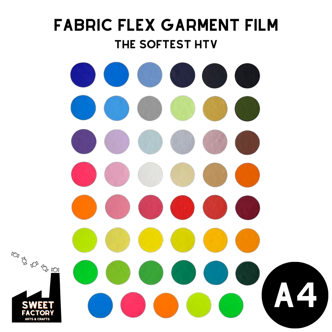 Fabric FLEX Heat Transfer Vinyl • A4 • 5 Sheet packs