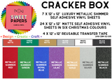 Christmas Cracker Selection Box Premium Self adhesive vinyl  •  12" x 12"  •  Matte or Gloss  •  35 sheets