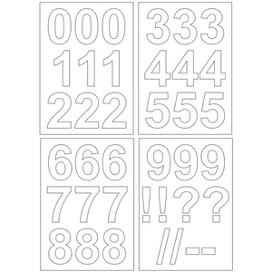 Self-adhesive Vinyl Numbers (20mm - 100mm)