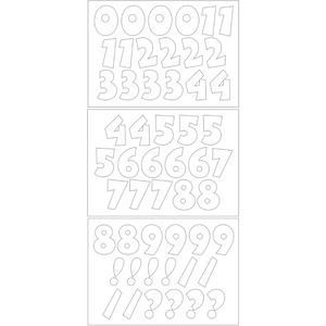 Self-adhesive Vinyl Numbers (20mm - 100mm)