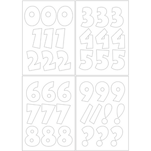 Self-adhesive Vinyl Numbers (20mm - 100mm)