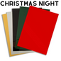 Fabric FLEX Heat Transfer Vinyl • A4 • Christmas Themed Packs • Patterned and plain • 5 sheets