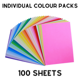 A4 Coloured Paper • 100 Sheet Packs