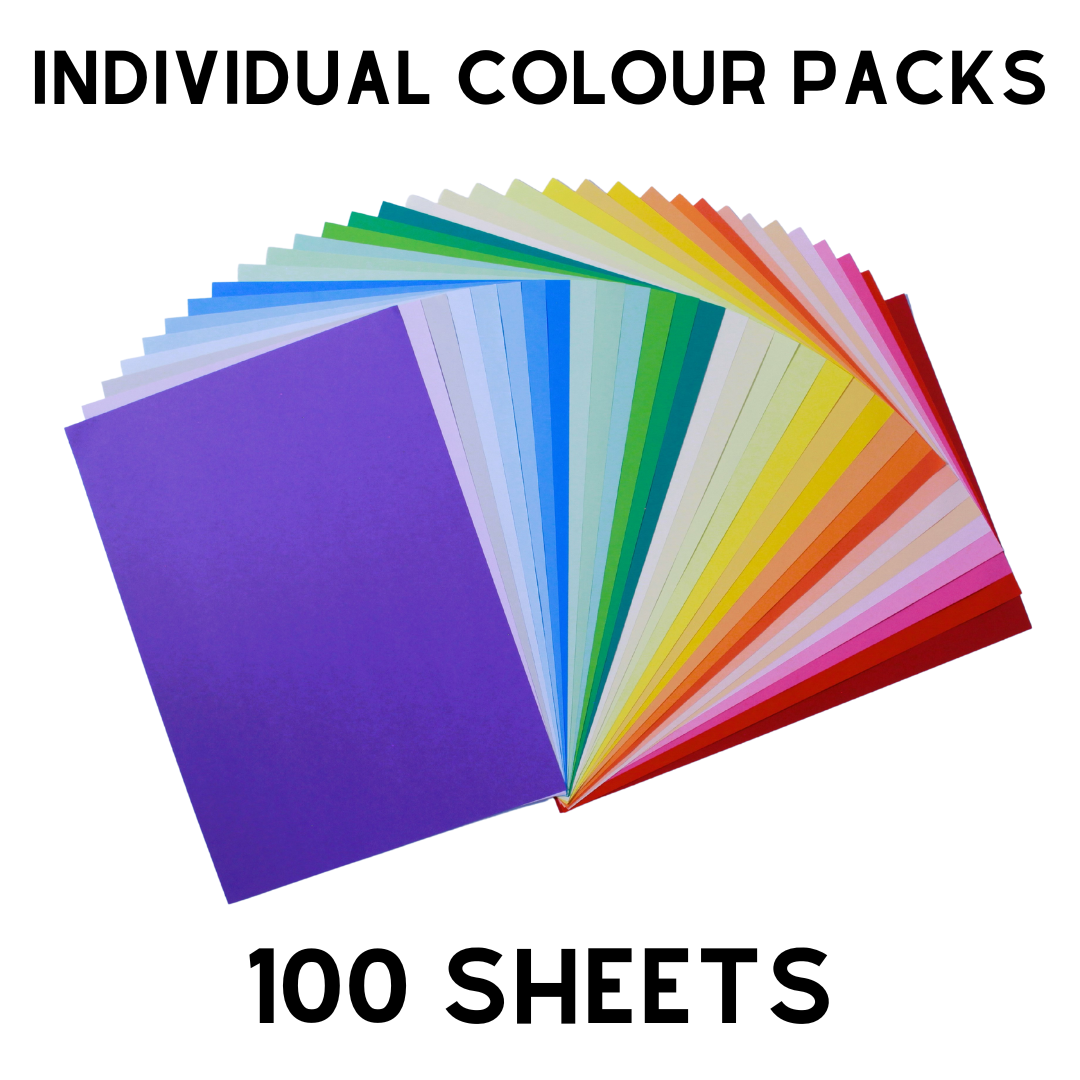 A4 Coloured Card • 160gsm • 100 Sheet Packs – Sweet Factory Arts & Crafts