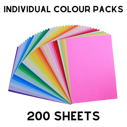 A4 Coloured Paper • 200 Sheet Packs