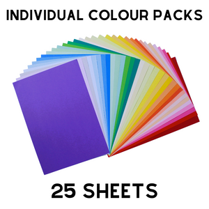 A4 Coloured Card • 160gsm • 25 Sheet Packs