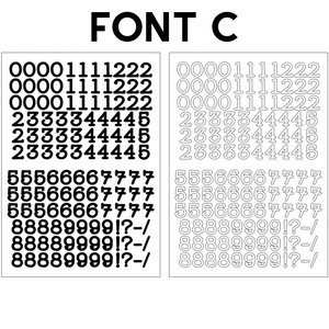 Self-adhesive Vinyl Numbers (20mm - 100mm)