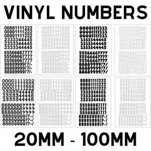 Self-adhesive Vinyl Numbers (20mm - 100mm)