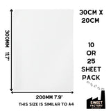 Silicone Paper • 3 sizes • 10 or 25 Sheets