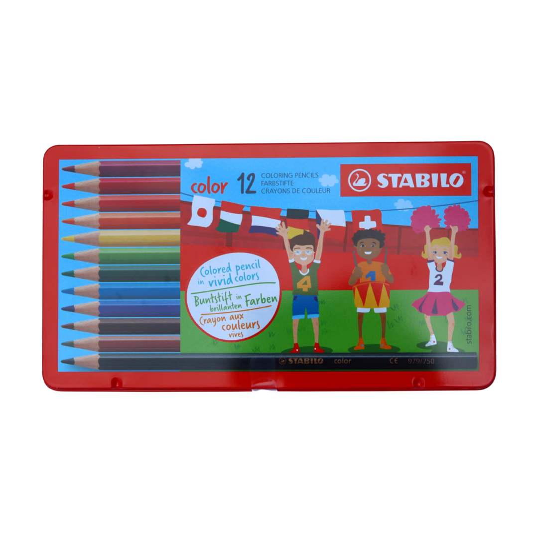 STABILO Color • 12 Pack of Pencils with Storage Tin – Sweet Factory ...