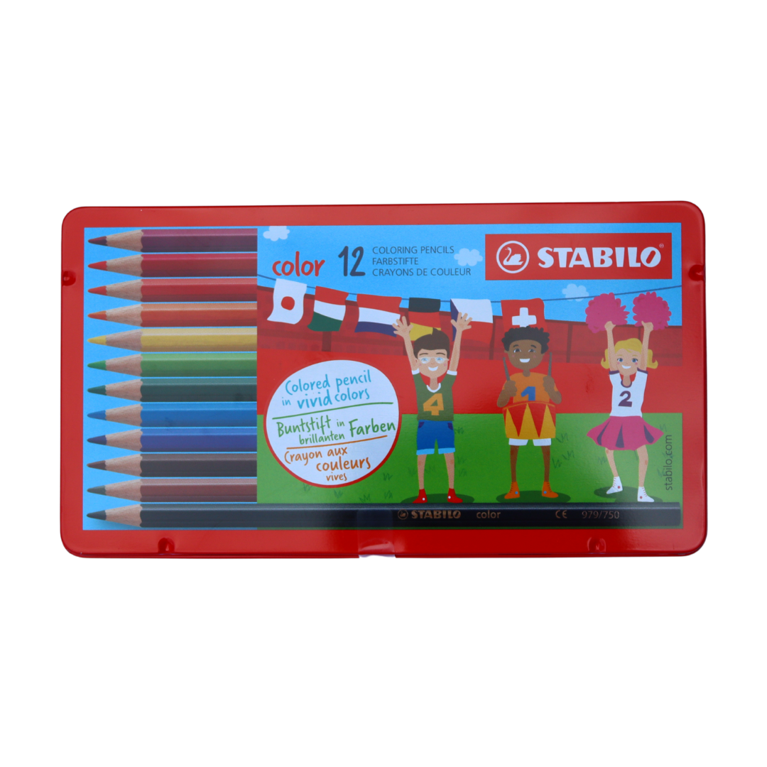 STABILO Color • 12 Pack of Pencils with Storage Tin