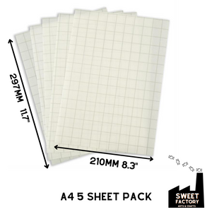 Reusable Gridded Transfer Tape • A4 • 5, 10 or 20 Sheet Packs
