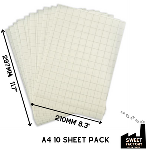 Reusable Gridded Transfer Tape • A4 • 5, 10 or 20 Sheet Packs