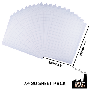 Reusable Gridded Transfer Tape • A4 • 5, 10 or 20 Sheet Packs