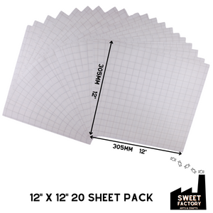 Reusable Gridded Transfer Tape • 12" x 12" • 5, 10 or 20 Sheet Packs