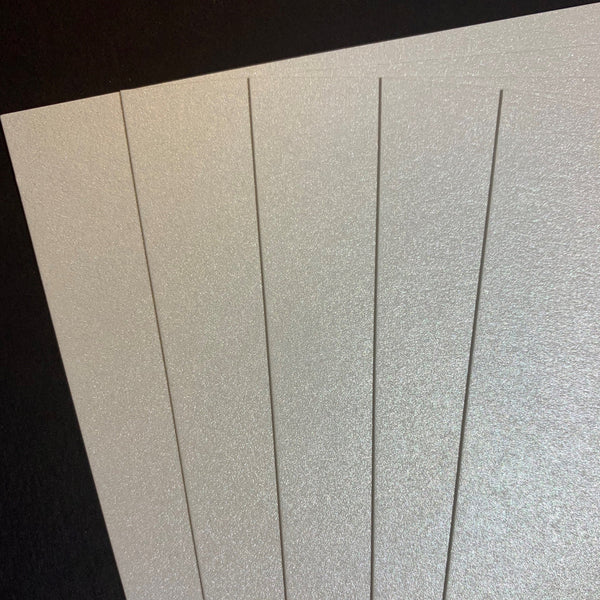 300gsm Ice Silver Pearlescent card • A4