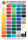Self-Adhesive Gloss Vinyl • by the metre  • 610mm wide  • A5 samples available